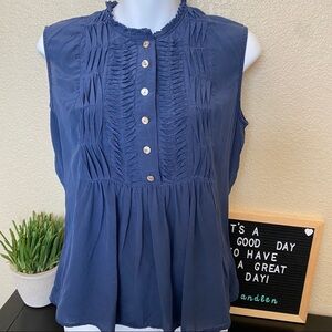 Coldwater creek navy blue empire waist top